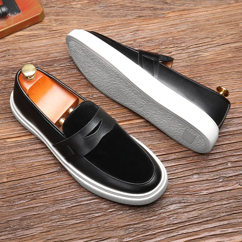 Edward Leather Suede Slip-Ons