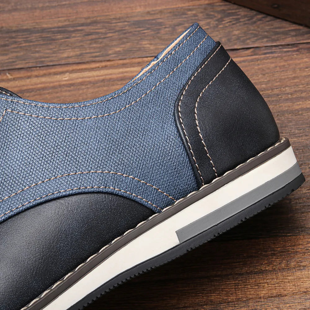 DuoTone Derby-Schuhe aus Spaltleder