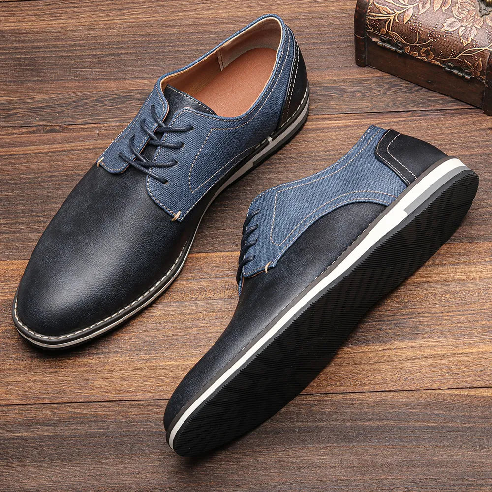 DuoTone Derby-Schuhe aus Spaltleder