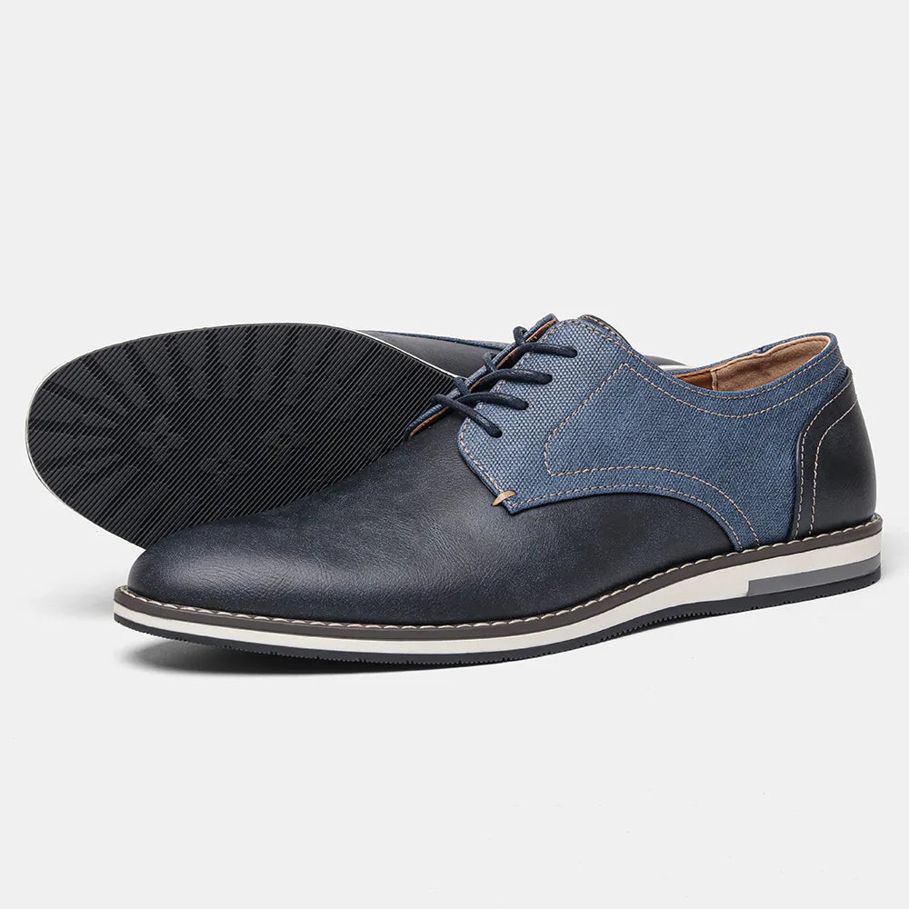 DuoTone Derby-Schuhe aus Spaltleder