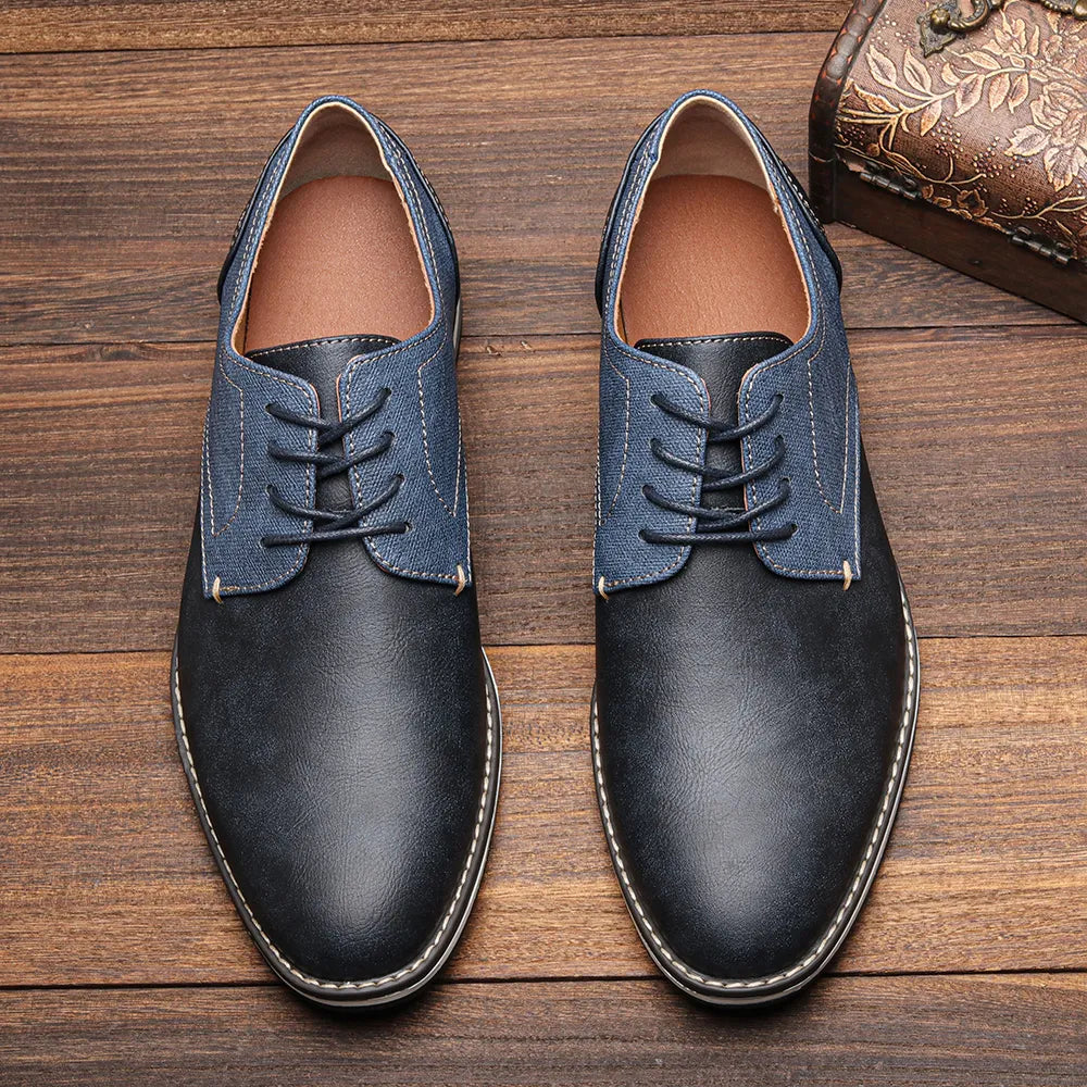 DuoTone Derby-Schuhe aus Spaltleder