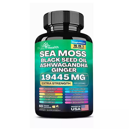 Pure Health™ Super Bundle: Sea Moss 16-in-1 Magic Blend + Shilajit 8-in-1 Bulletproof Blend